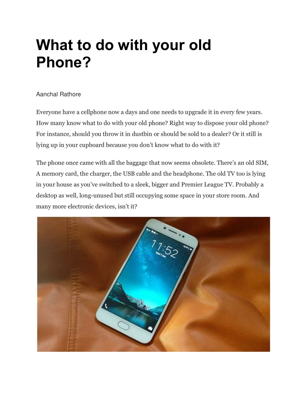 what to do with your old phone