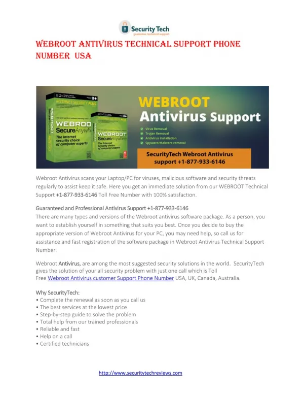 Web-root Antivirus Technical Support | CALL US: 1-877-933-6146