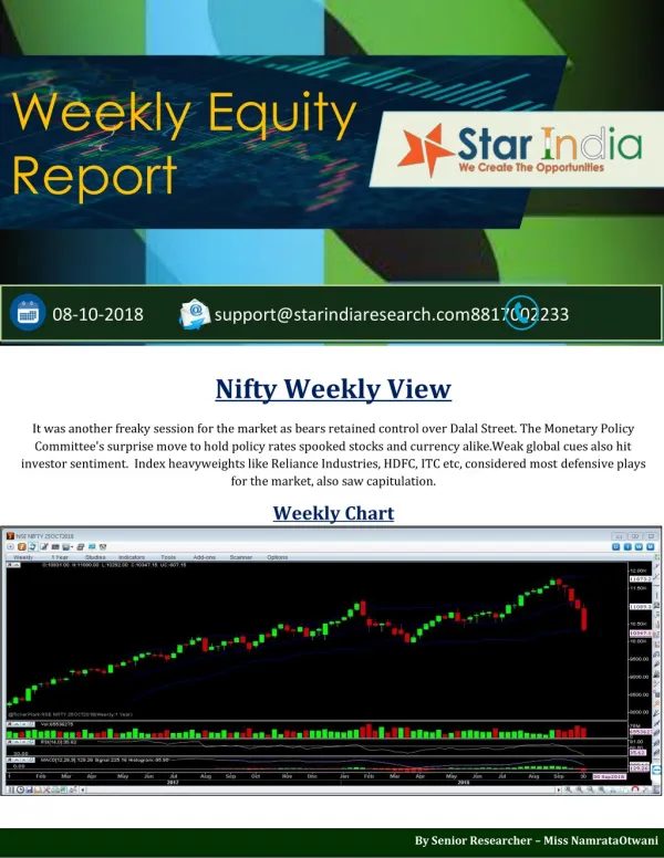 Weekly Equity Report- star india market research