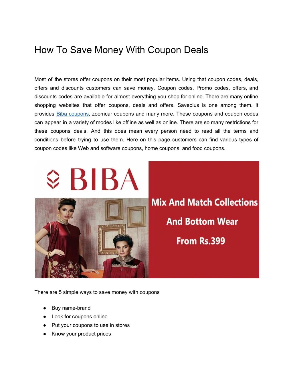 how to save money with coupon deals