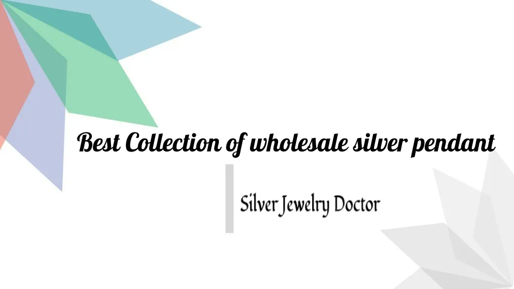 best collection of wholesale silver pendant