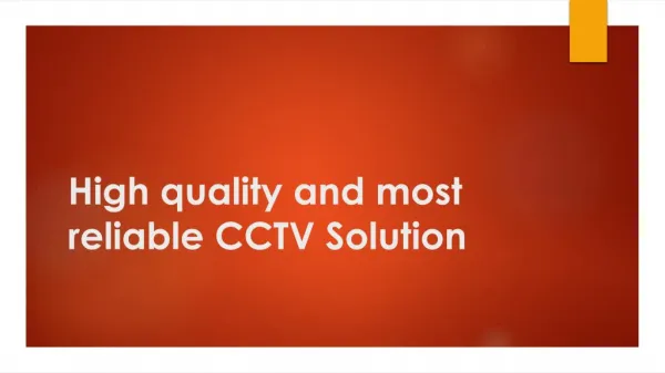 The best and affordable CCTV cameras supplier