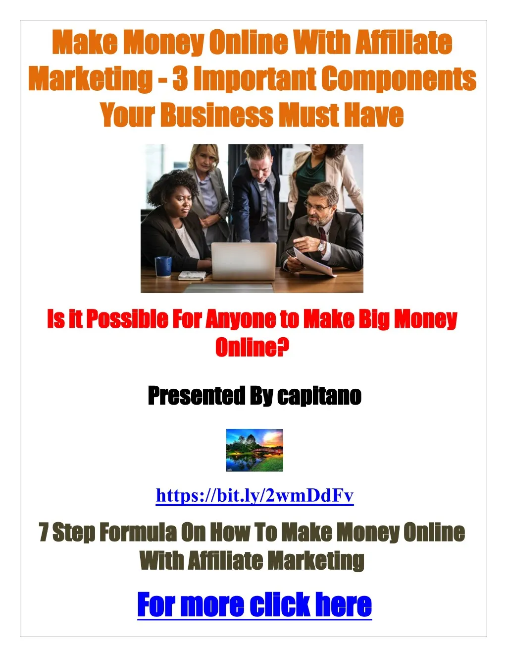make money online with affiliate make money