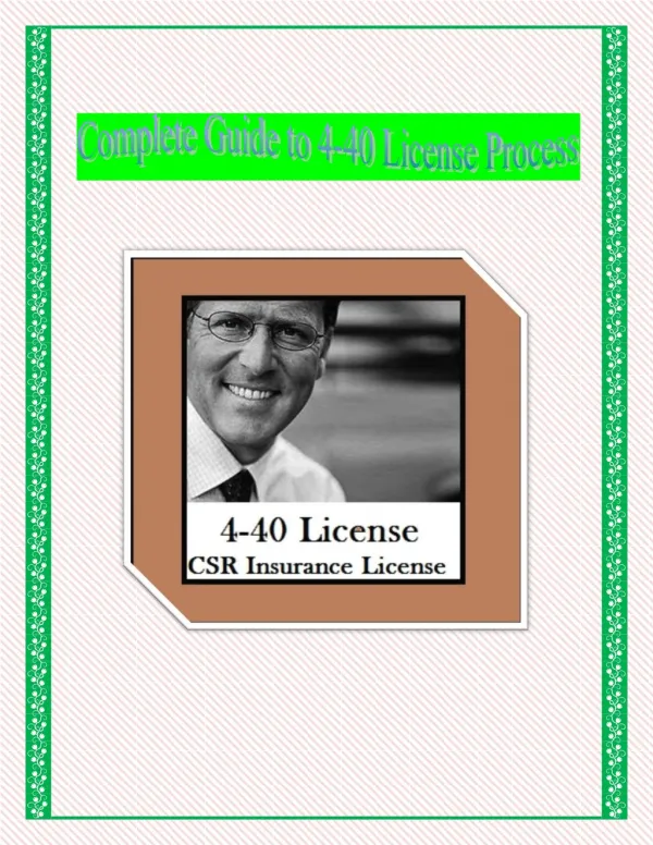 Guidelines to qualify for a Florida 4-40 license
