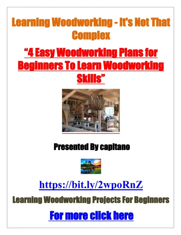 Learning woodworking it's not that complex-woodworking projects-woodworking plans