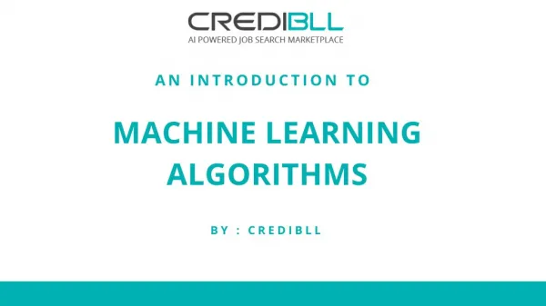 An Introduction to Machine Learning Algorithms