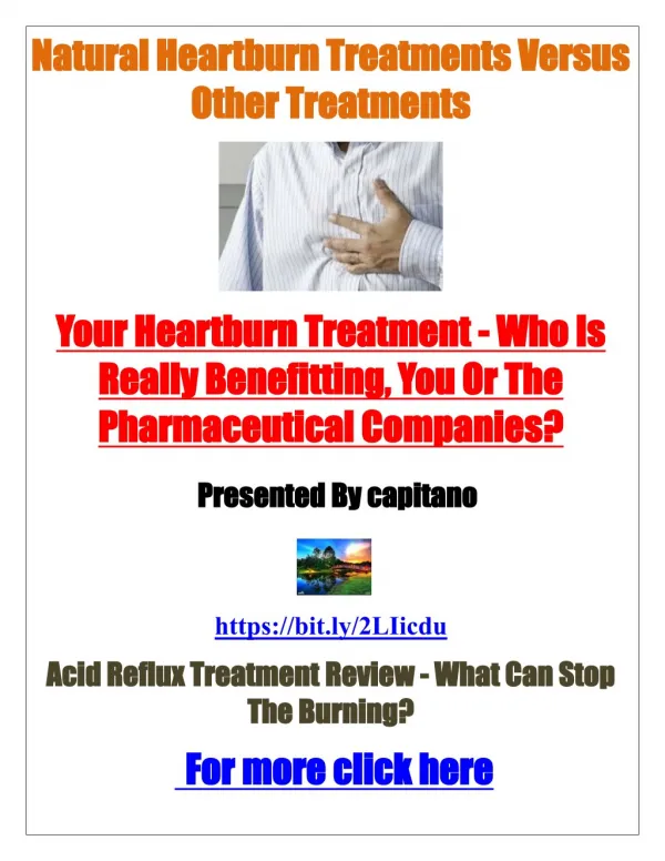 Natural heartburn treatments versus other treatments acid reflux treatment review-how to treat heartburn-how to relieve