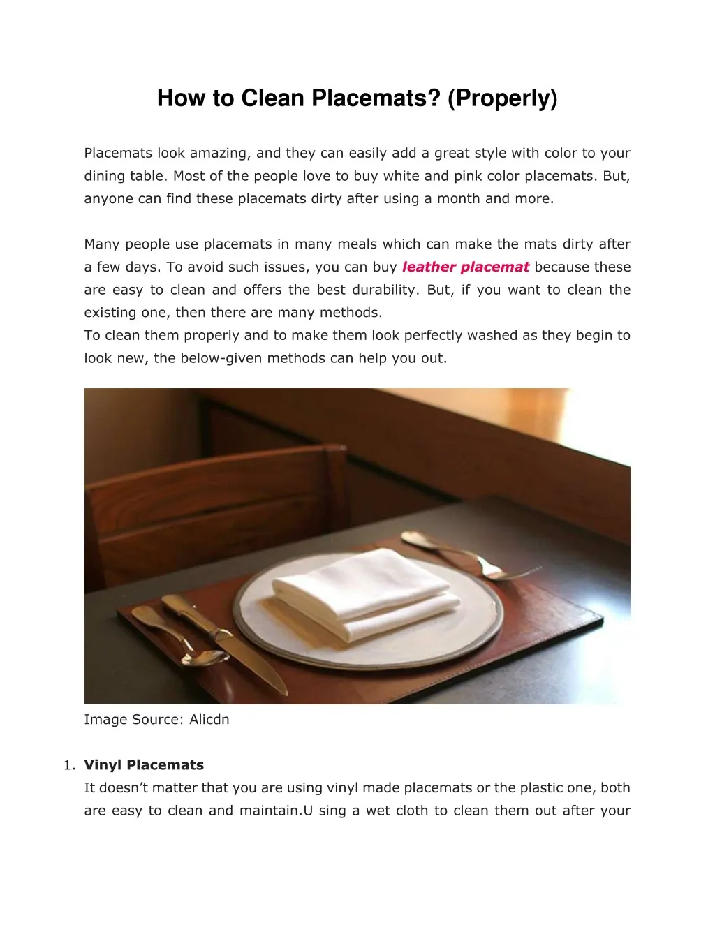 how to clean placemats properly placemats look