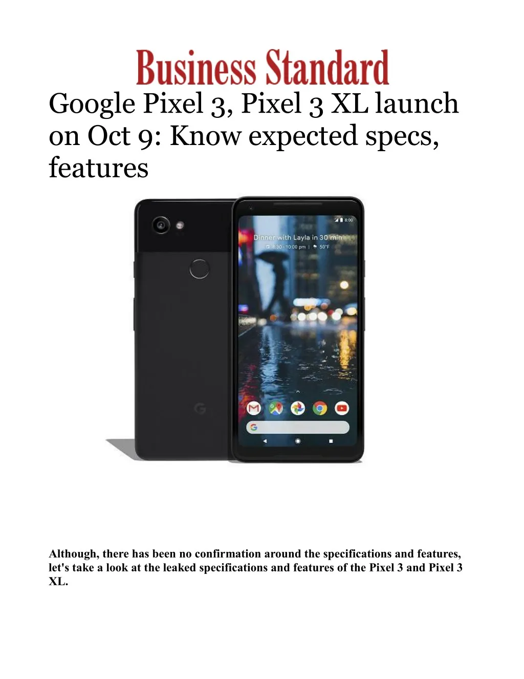 google pixel 3 pixel 3 xl launch on oct 9 know
