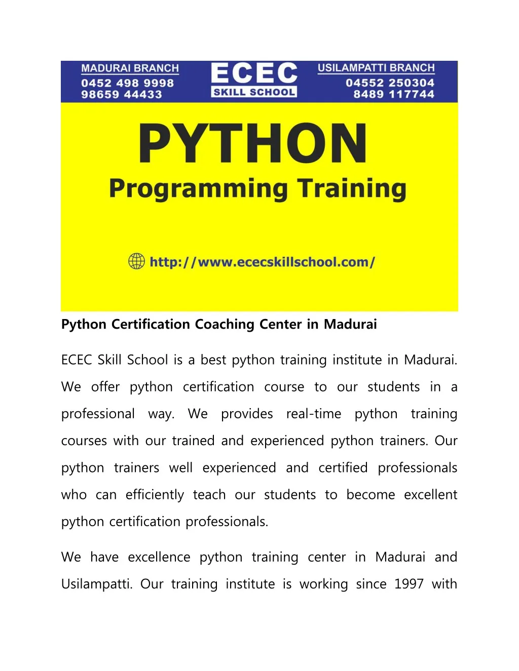 python certification coaching center in madurai