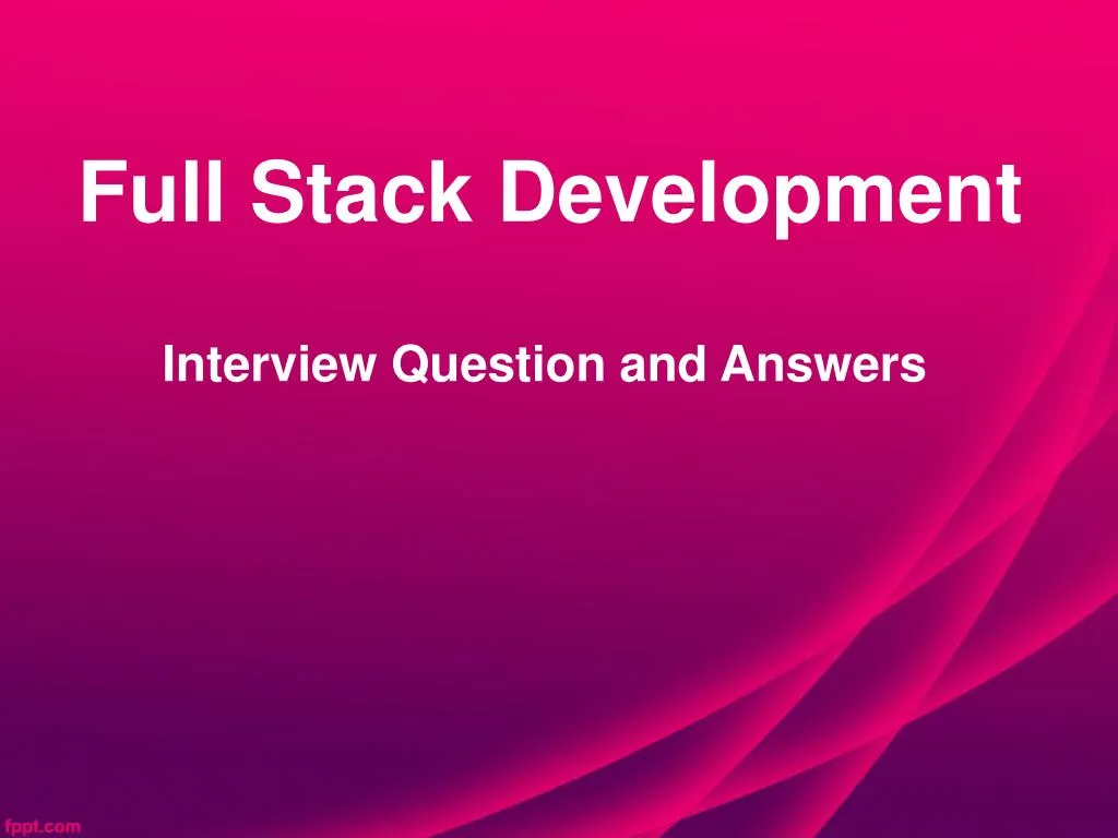 full stack development