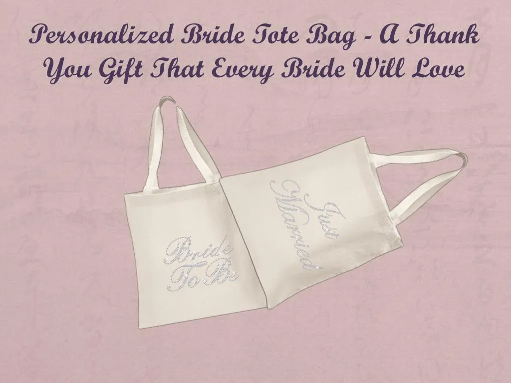 personalized bride tote bag a thank you gift that