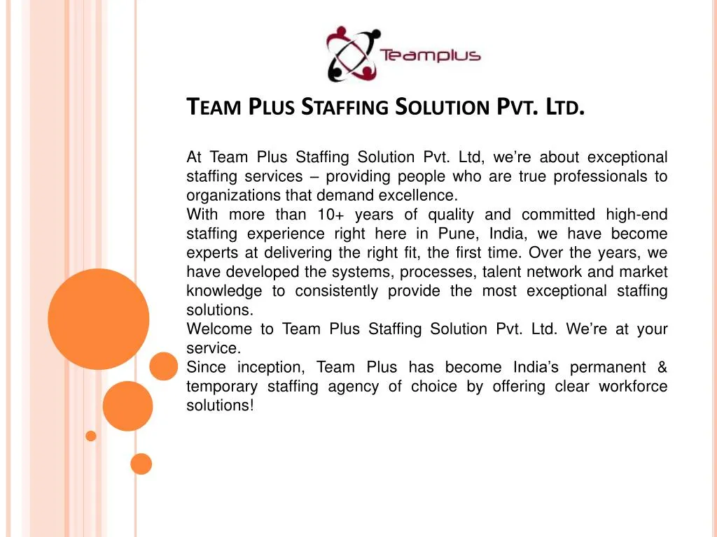 team plus staffing solution pvt ltd
