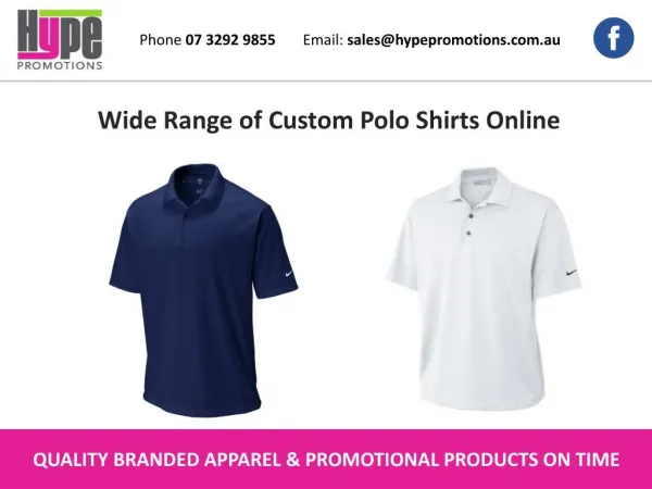 Wide Range of Custom Polo Shirts Online