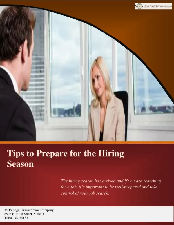 Tips to Prepare for the Hiring Season