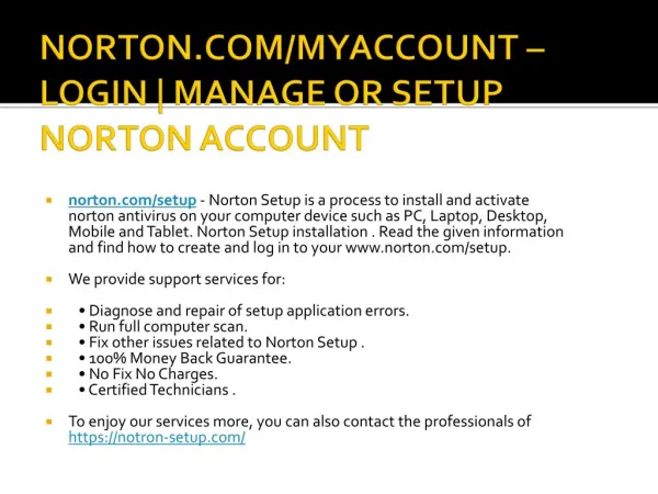 norton com myaccount login manage or setup norton account