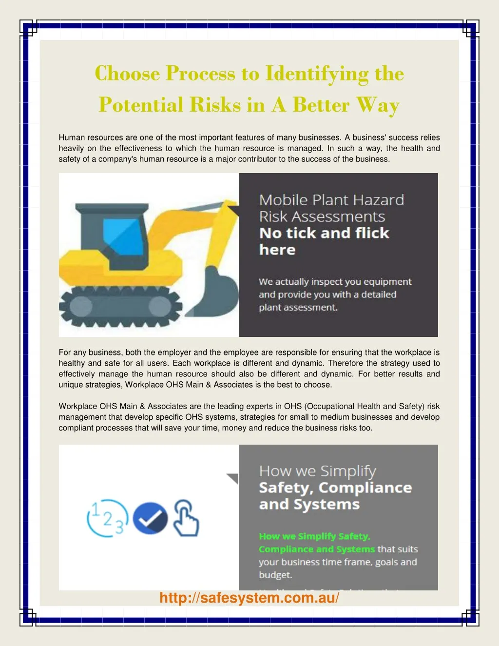 choose process to identifying the potential risks