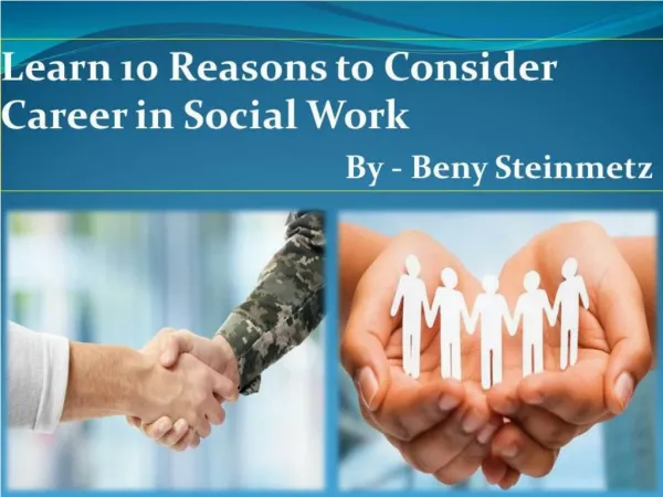 Know About Beny Steinmetz and His Career in Social Work