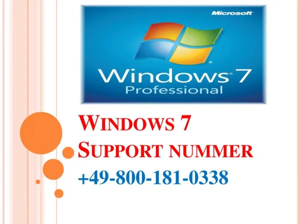 Warum Sollte Man Sich An Windows 7 Support Nummer 0800-181-0338 Wenden?