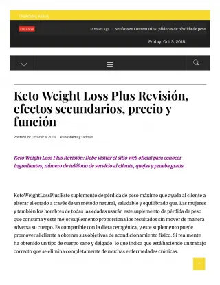 Keto Weight Loss Plus Side Results - slide 1