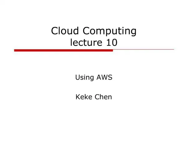 Cloud Computing lecture 10