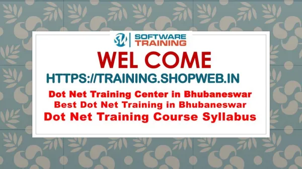 Dot Net Training course in Bhubaneswar | Best Dot Net Training Center in Bhubaneswar