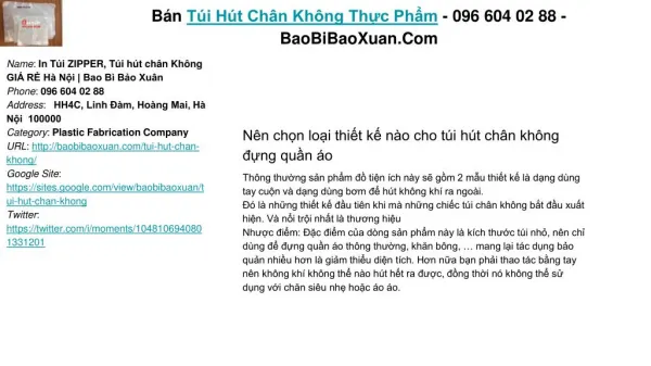 Bán Túi Hút Chân Không Thực Phẩm - 096 604 02 88 - BaoBiBaoXuan.Com