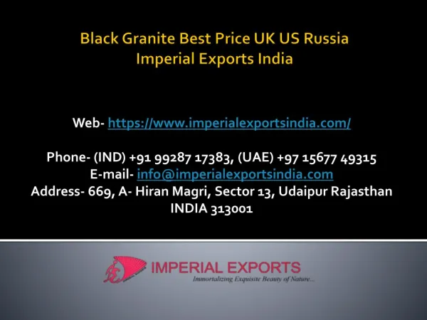 Black Granite Best Price UK US Russia Imperial Exports India