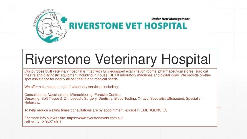 riverstone veterinary hospital