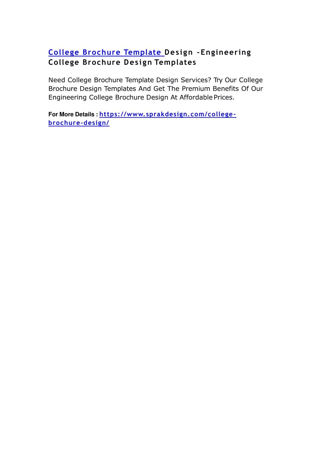 college brochure template design engineering