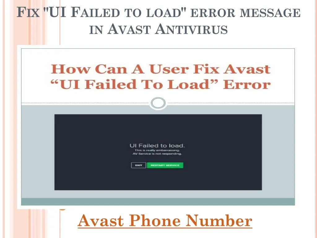 fix ui failed to load error message in avast antivirus