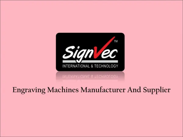 engraving machines manufacturer and supplier