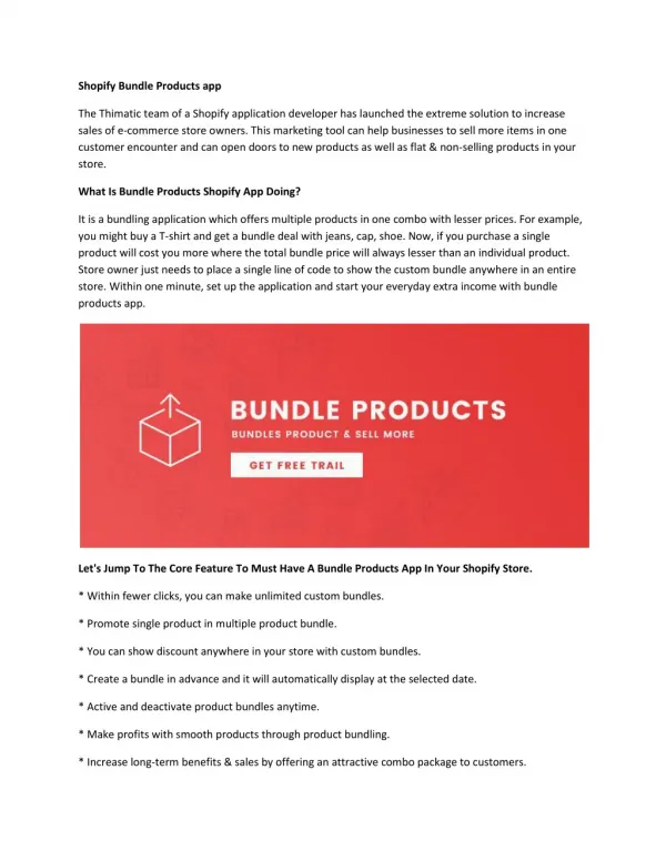 Shopify Bundle Products App