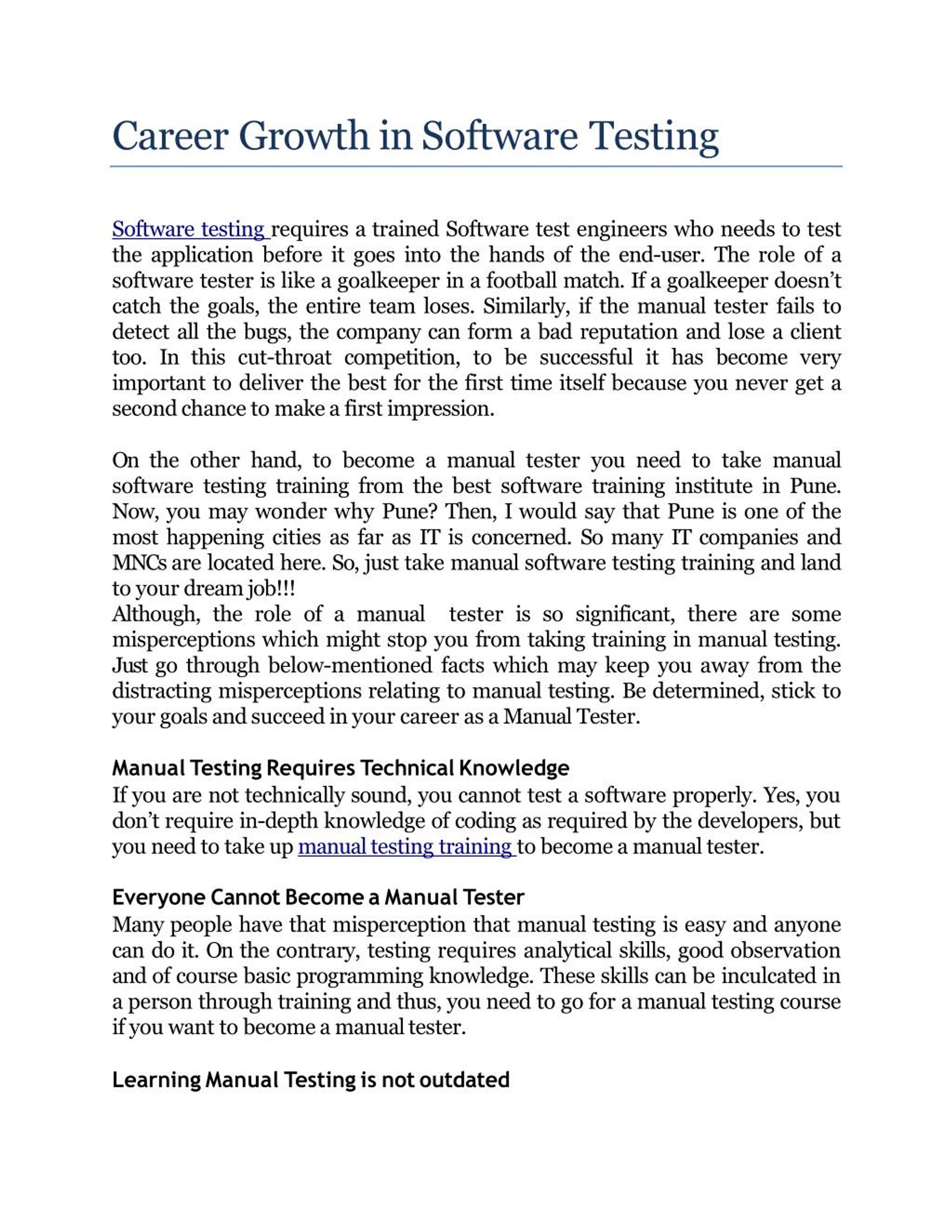 PPT - Career Growth in Software Testing PowerPoint Presentation, free ...