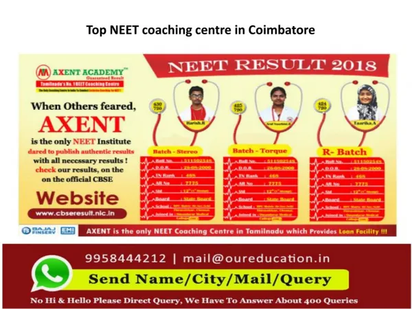 Top NEET coaching centre in Coimbatore