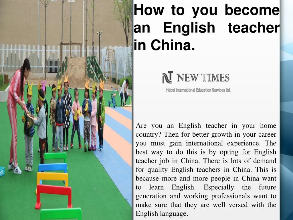 how to you become an english teacher in china