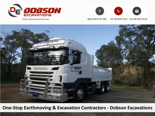 One-Stop Earthmoving & Excavation Contractors - Dobson Excavations