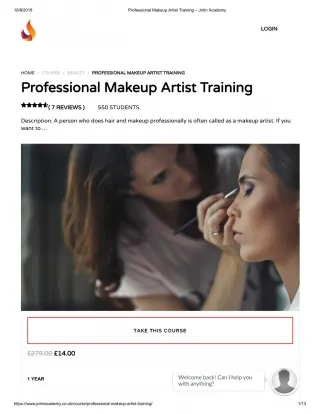 Professional Makeup Artist Training - John Academy - slide 1