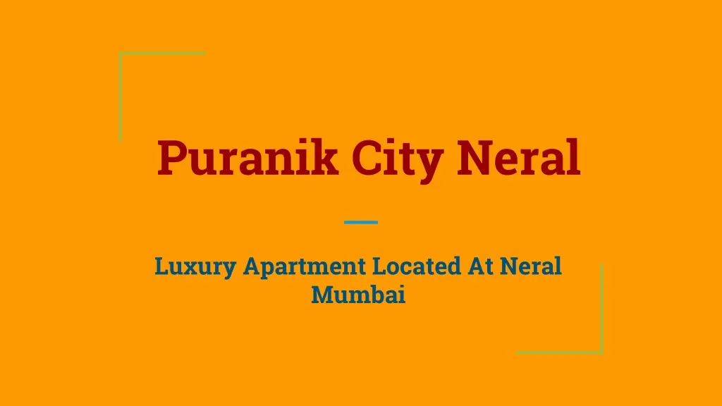 puranik city neral