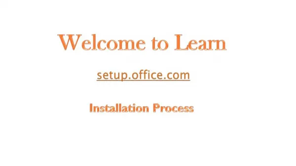 Setup.office.com Learn Install office