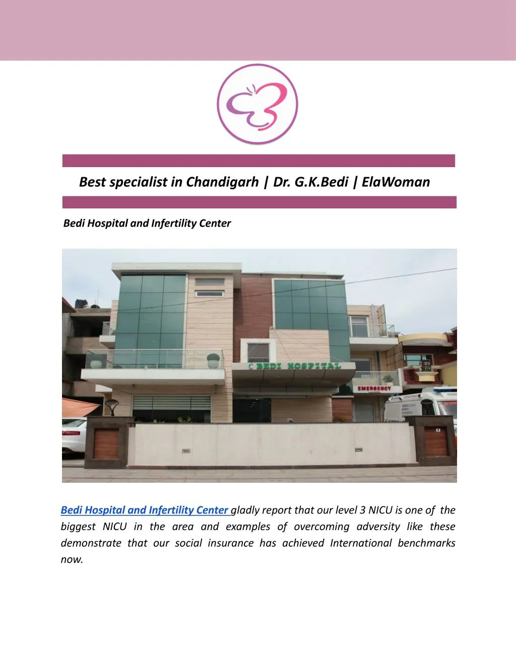 best specialist in chandigarh dr g k bedi