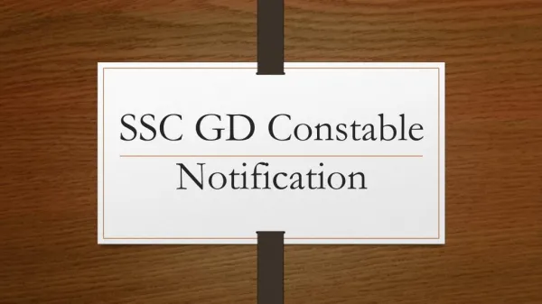 SSC GD Constable Recruitment Notification, Exam Date, Online Application Form