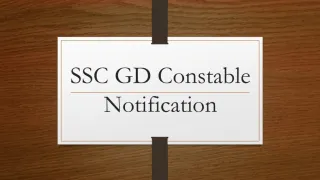 SSC GD Constable Recruitment Notification, Exam Date, Online Application Form - slide 1