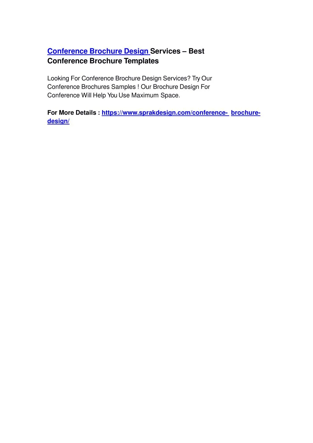 conference brochure design services best