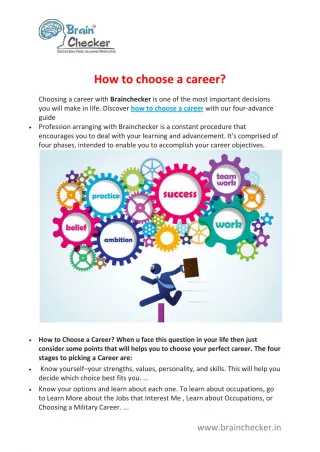 How to choose a career?