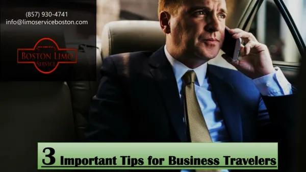 3 Important Tips for Business Travelers