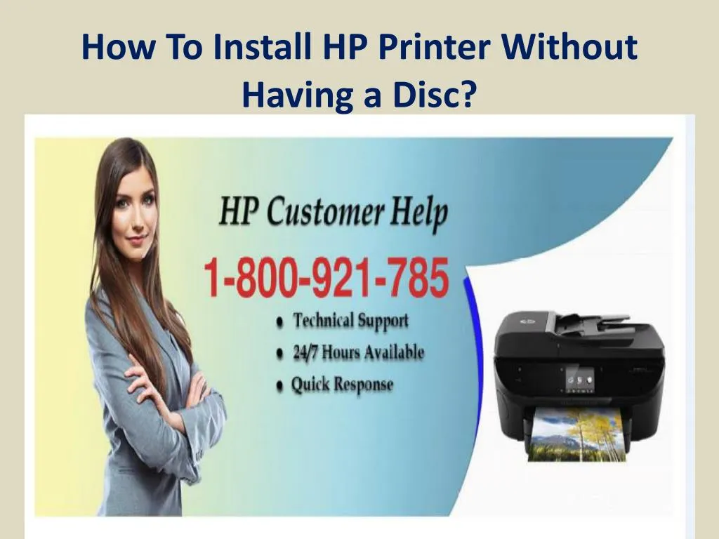 how to install hp printer without having a disc