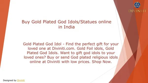 Buy Gold Plated God Idols/Statues online in India