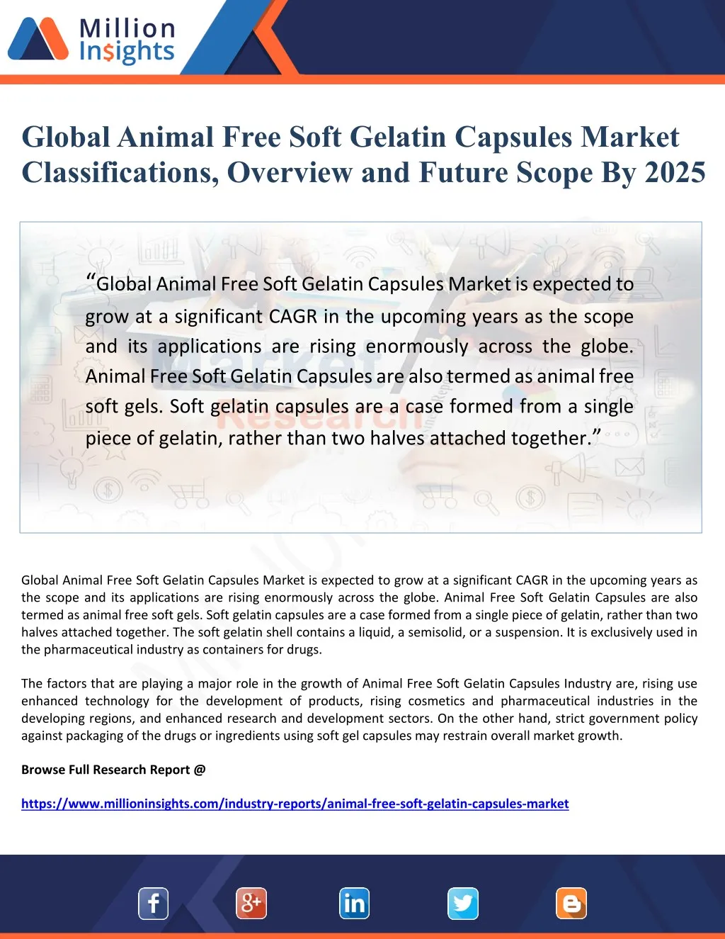 global animal free soft gelatin capsules market