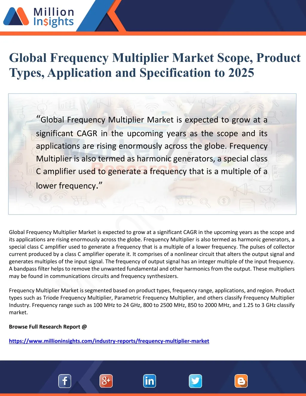 global frequency multiplier market scope product